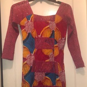 Ankara/ wax print maxi dress